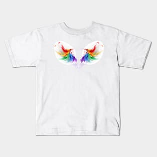 Fluffy Rainbow Wings (with shadow) Kids T-Shirt